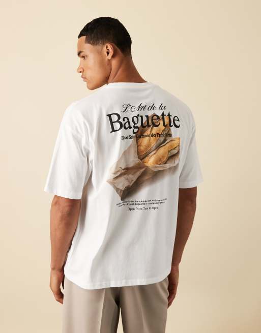 ASOS DESIGN - Hvid oversized T-shirt med grafisk print på ryggen, 5 af 5