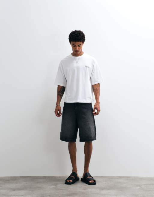 ASOS DESIGN - Hvid oversized T-shirt med grafisk stor tekst og firkantet pasform, 2 af 9