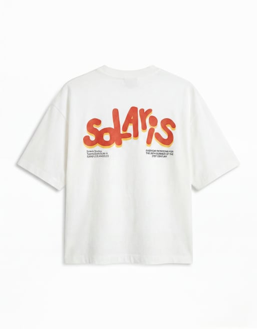 ASOS DESIGN - Hvid oversized T-shirt med grafisk stor tekst og firkantet pasform, 7 af 9