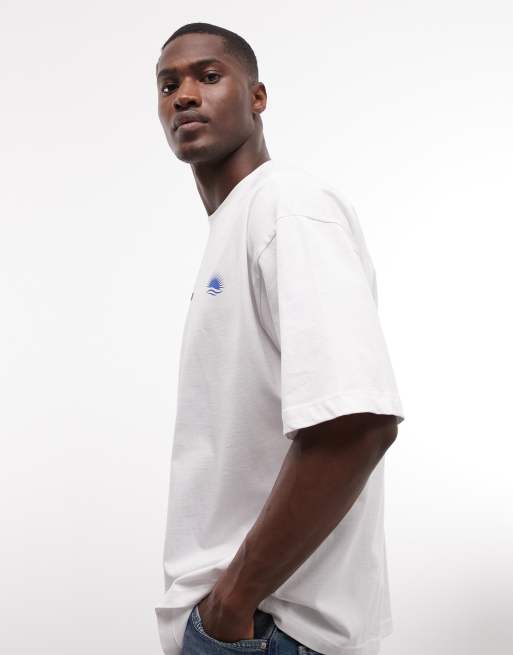 ASOS DESIGN - Hvid oversized T-shirt med hævet ferskengrafik, 4 af 5