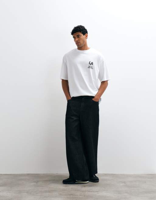 ASOS DESIGN - Hvid oversized T-shirt med 'Los Angeles'-grafik, 3 af 5