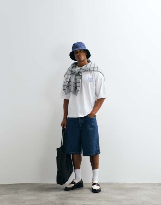 ASOS DESIGN - Hvid oversized T-shirt med mad- og drikkeprint på ryggen, 5 af 5