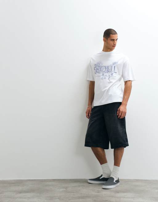 ASOS DESIGN - Hvid oversized T-shirt med Seoul-grafik, 2 af 5