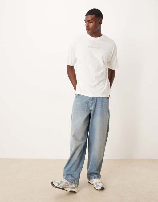ASOS DESIGN - Hvid oversized T-shirt med skiprint, 2 af 5