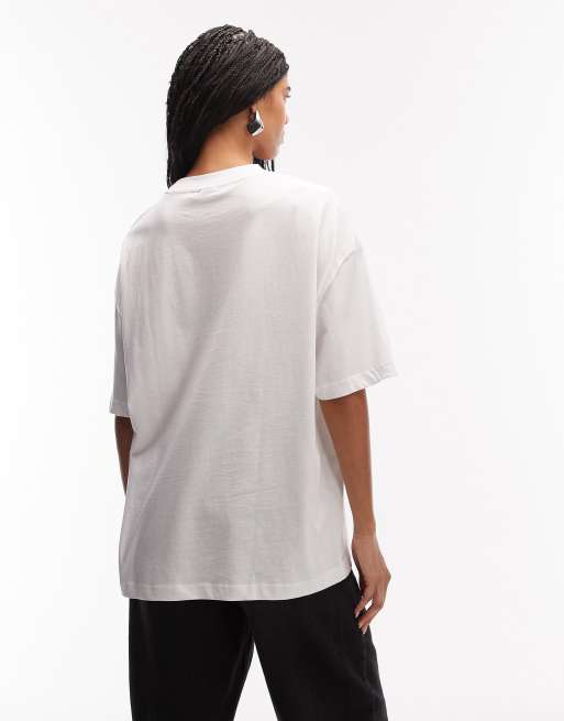 ASOS DESIGN - Hvid oversized T-shirt med slidt 'I love Paris'-grafik, 2 af 4
