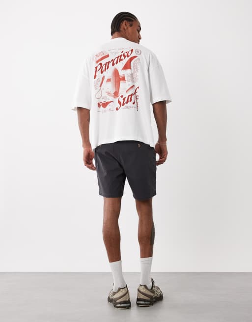 ASOS DESIGN - Hvid oversized T-shirt med surfer-grafik, 2 af 5
