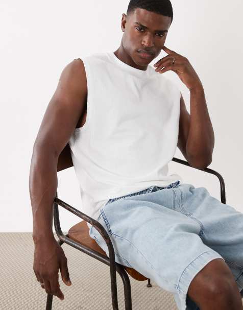 ASOS DESIGN - Hvid oversized tanktop i seersucker - view 1