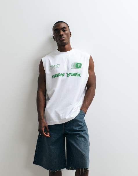 ASOS DESIGN - Hvid oversized tanktop med grafisk 'New York'-print - view 1