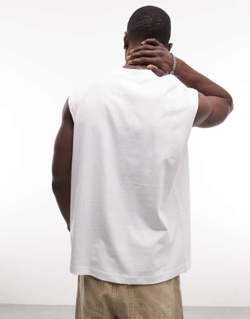 ASOS DESIGN - Hvid oversized tanktop med 'Marseille'-grafik , 5 af 5