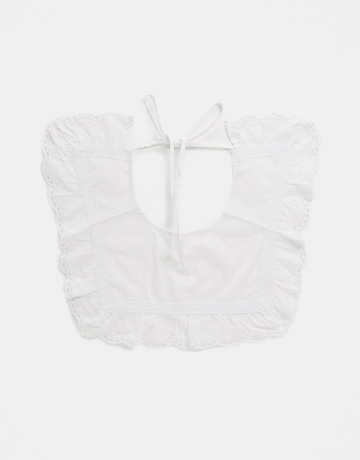 ASOS DESIGN - Hvid skjorte med flæsekrave i blonder, 2 af 4