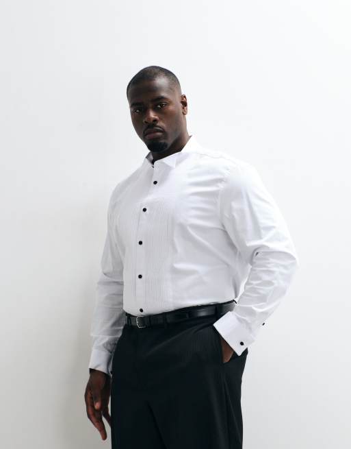 ASOS DESIGN - Hvid slim fit-satinskjorte med smækdetalje og vingekrave, 2 af 5