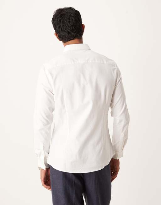 ASOS DESIGN - Hvid, slim og strygelet Royal Oxford-skjorte, 3 af 5