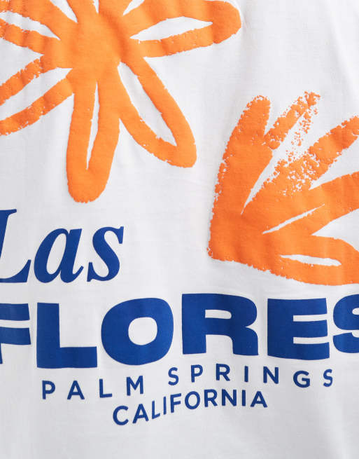 ASOS DESIGN - Hvid T-shirt i oversized og firkantet pasform med blomstergrafik, 3 af 4