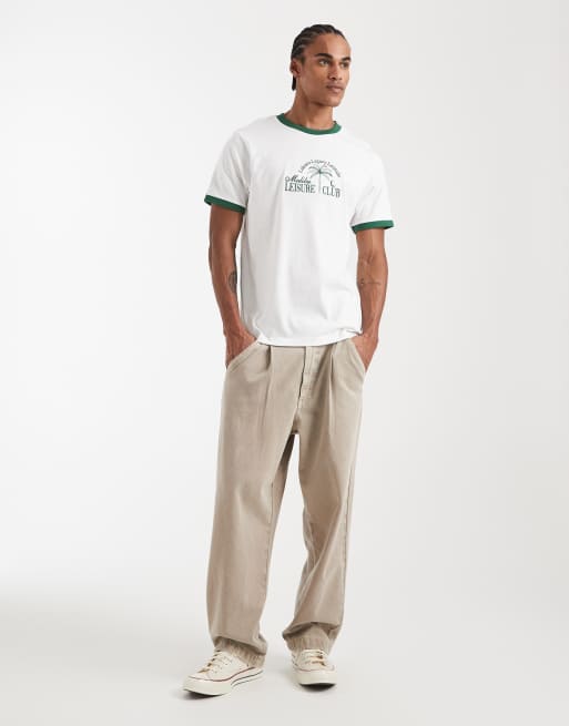 ASOS DESIGN - Hvid T-shirt med grafisk palmetræsbroderi i regular fit, 2 af 5