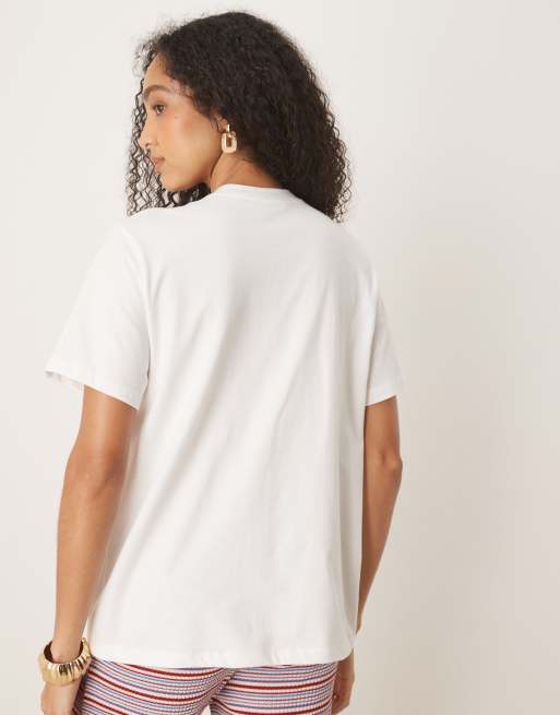 ASOS DESIGN - Hvid T-shirt med 'Malibu'-grafik i regular fit, 3 af 4