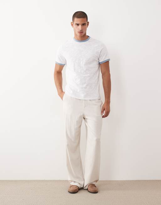 ASOS DESIGN - Hvid T-shirt med ringerdetaljer og nistret tekstur i regular fit, 3 af 5