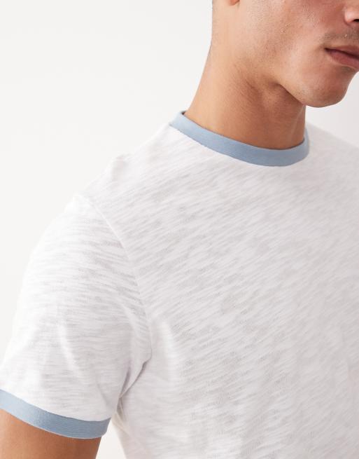 ASOS DESIGN - Hvid T-shirt med ringerdetaljer og nistret tekstur i regular fit, 4 af 5