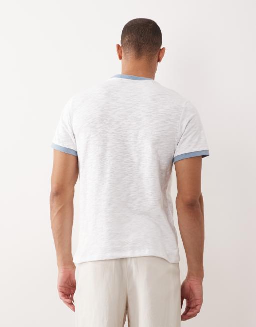 ASOS DESIGN - Hvid T-shirt med ringerdetaljer og nistret tekstur i regular fit, 5 af 5