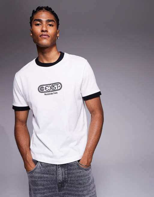 ASOS DESIGN - Hvid T-shirt med tekstgrafik i firkantet pasform, 2 af 4