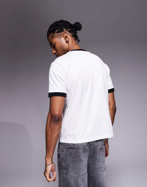 ASOS DESIGN - Hvid T-shirt med tekstgrafik i firkantet pasform, 4 af 4