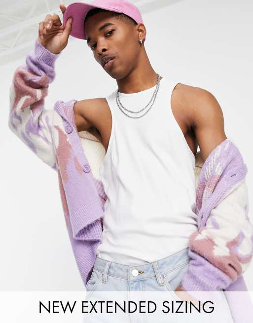 ASOS DESIGN - Hvid top med ekstremt racersnit i muscle fit