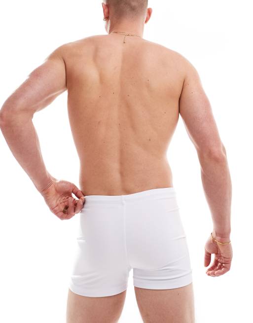 ASOS DESIGN - Hvide badebukser med stretch, 3 af 4