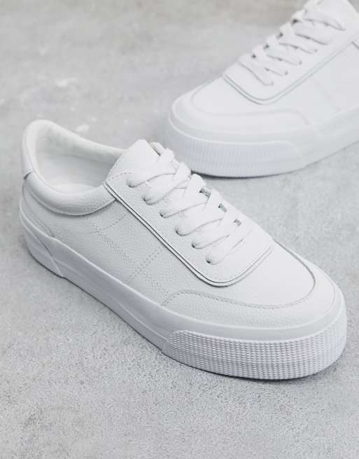 ASOS DESIGN - hvide chunky sneakers i dynamisk læder