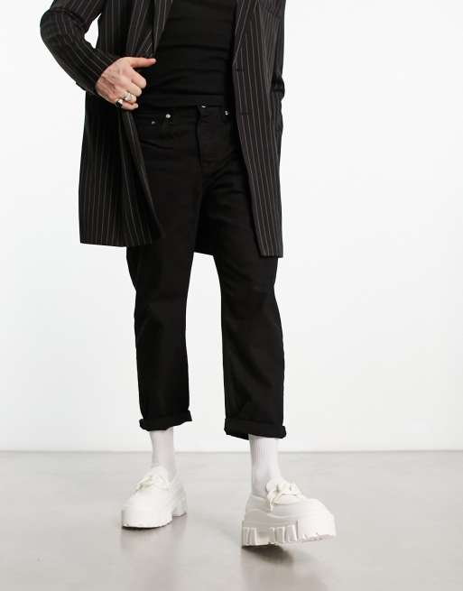 ASOS DESIGN - Hvide loafers med chunky sål og kædedetalje i imiteret læder, 4 af 4