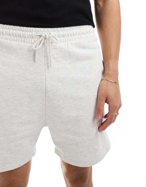 ASOS DESIGN - Hvide melerede shorts i slim fit, 3 af 5