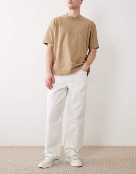 ASOS DESIGN - Hvide posede jeans med tekstur - view 1