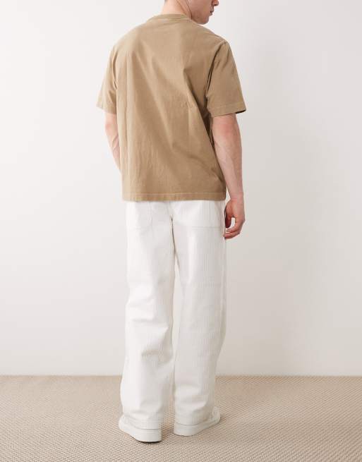 ASOS DESIGN - Hvide posede jeans med tekstur, 3 af 5