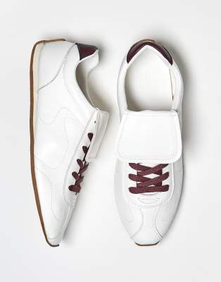 ASOS DESIGN - Hvide sneakers med oversized pløs i retro-stil - view 1