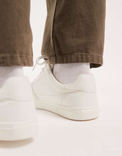 ASOS DESIGN - Hvide sneakers med snørebånd og paneler med tekstur, 5 af 6