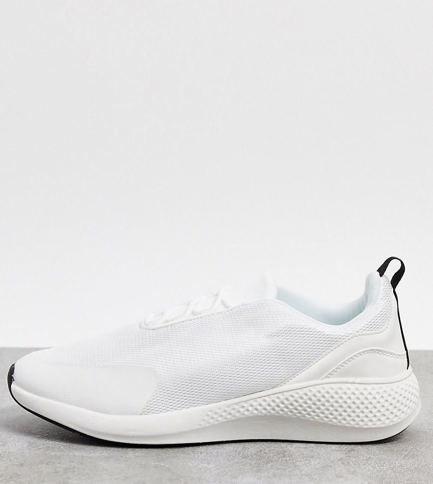 ASOS DESIGN - Hvide wide fit mesh sneakers