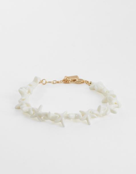 ASOS DESIGN - Hvidt armbånd med søstjerneperler - view 1