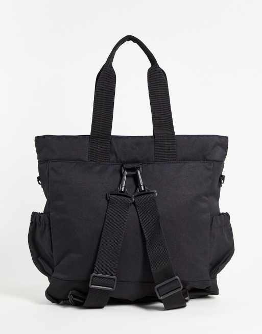 Nylon shop tote backpack