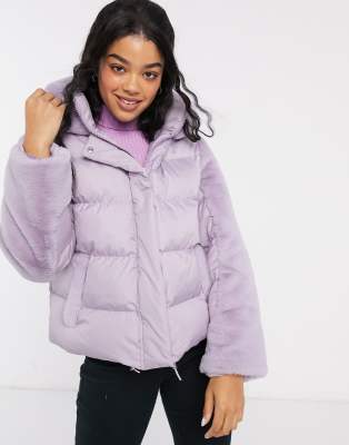 lilac puffer jacket