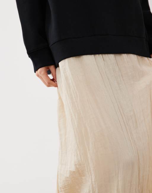 ASOS DESIGN – Hybrid-Pulloverkleid in Schwarz-Weiß , 3 von 4