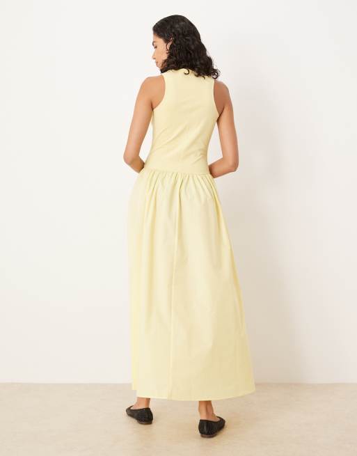 ASOS DESIGN hybrid racer maxi dress in buttermilk, 3 of 4