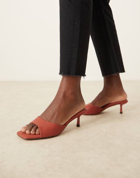 ASOS DESIGN - Hyped - Sabot con tacchetti a spillo color ruggine - view 1