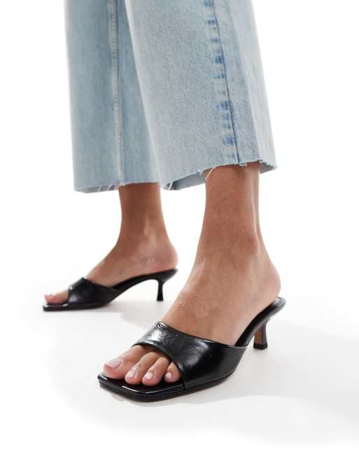 ASOS DESIGN - Hyper - Sabot con tacchetti a spillo neri, 2 di 4
