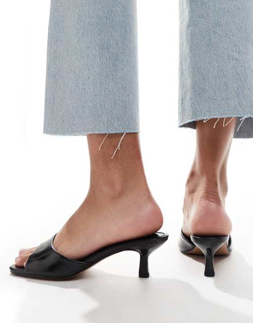 ASOS DESIGN - Hyper - Sabot con tacchetti a spillo neri, 4 di 4