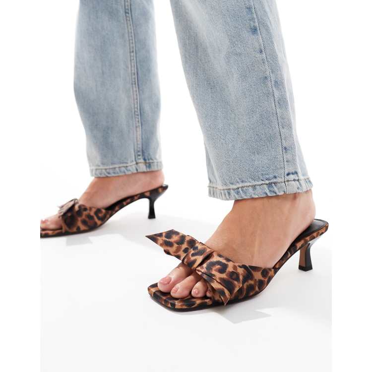 Asos leopard print heels on sale