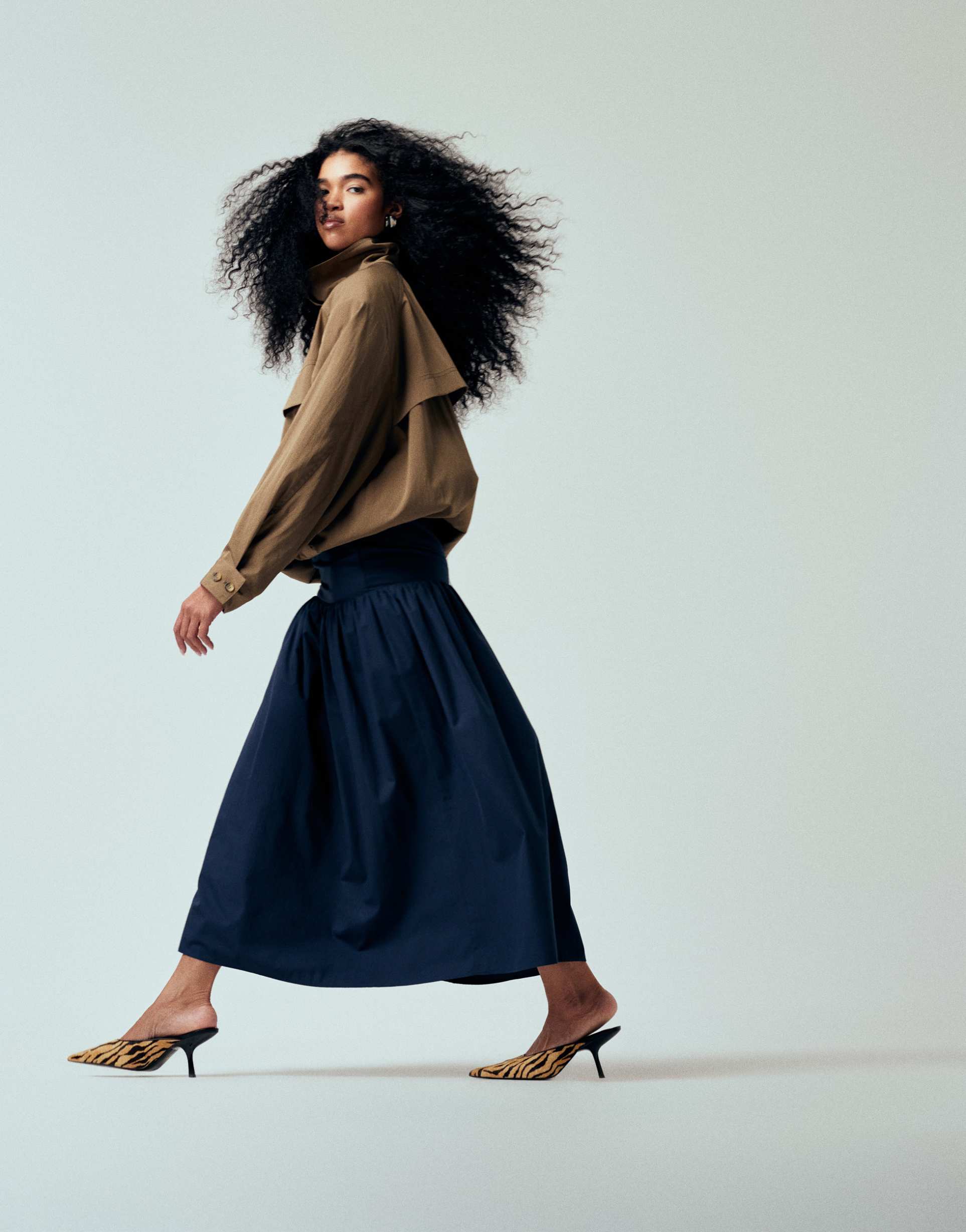 asos design iconic dropped waist bubble hem maxi skirt in navy