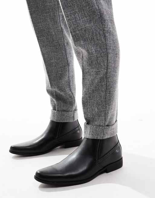 ASOS DESIGN - Imitatieleren chelsea boots met ritsen, in zwart, 2 van 4