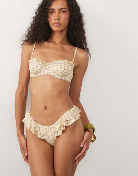 ASOS DESIGN - Imogen - Bikini amarillo a cuadros - view 1