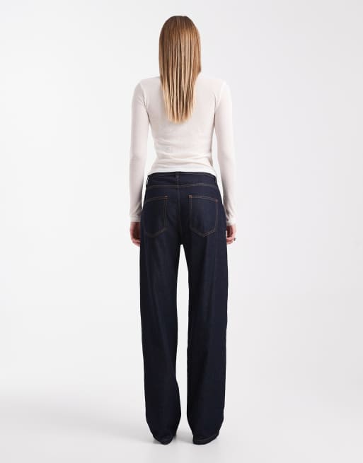 ASOS DESIGN - Indigoblå jeans med lige ben og kantdetalje i 90'er-stil, 2 af 5