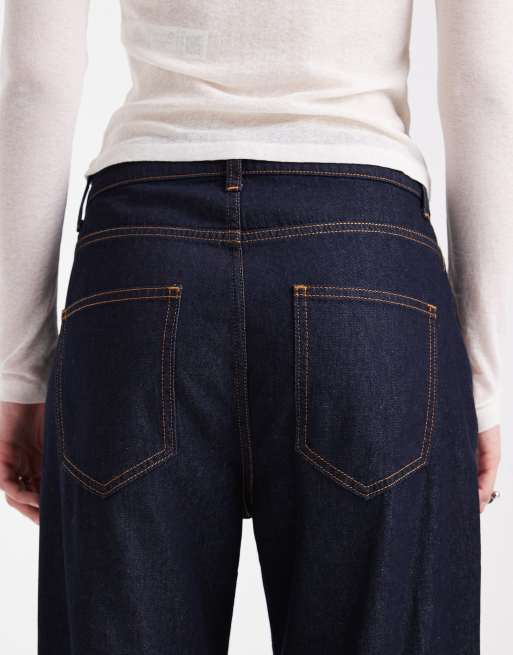 ASOS DESIGN - Indigoblå jeans med lige ben og kantdetalje i 90'er-stil, 4 af 5