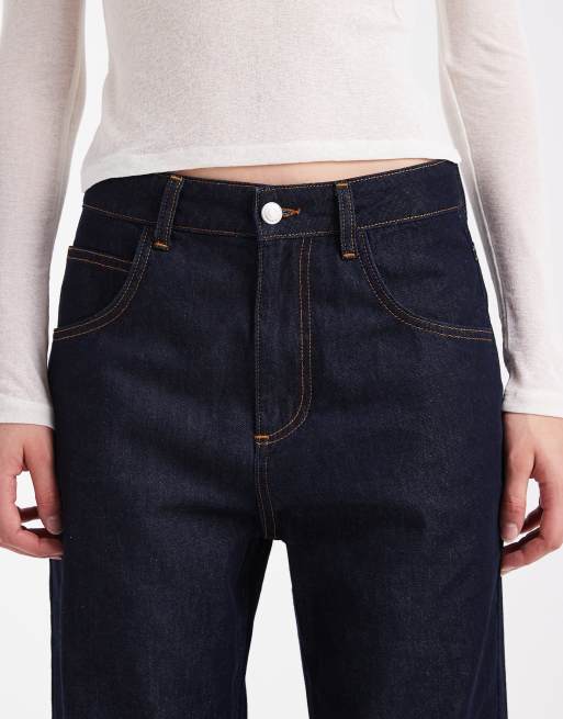 ASOS DESIGN - Indigoblå jeans med lige ben og kantdetalje i 90'er-stil, 5 af 5