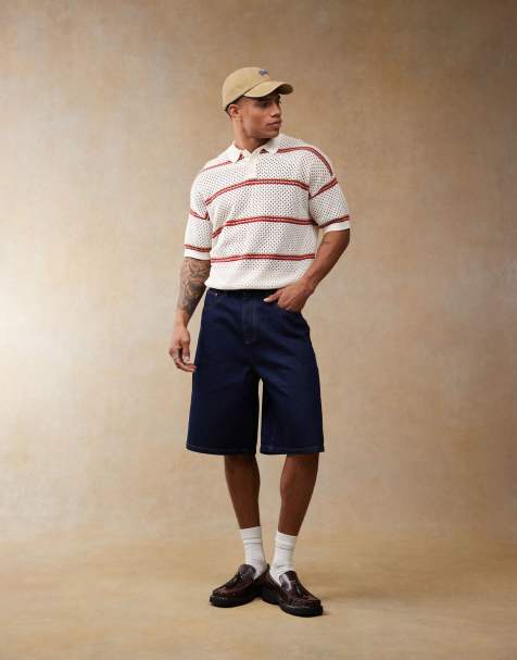 ASOS DESIGN – Indigoblå jeansjorts i längre modell - view 1